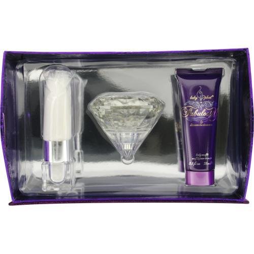 BABY PHAT FABULOSITY by Kimora Lee Simmons Gift Set for WOMEN: EAU DE PARFUM SPRAY 3.4 OZ & BODY SOUFFLE 2.5 OZ & SHIMMER POWDER WAND .12 OZ & JEWELRY BOX