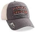 Harley-Davidson&reg; Men's Vintage Race Trucker Cap Hat. Embroidered graphics. Distressed look. 99451-09VMV