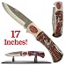 Oversized Rebel Wolf Folding Knife w/Display Stand