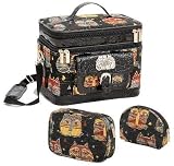 3pc Laurel Burch Cosmetic Case and Cosmetic Bags