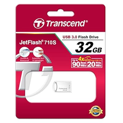 Transcend JetFlash 710 32 GB USB 3.0 Pen Drive (TS32GJF710S), Silver