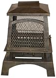 CGS Outdoor Fireplace with Two Side Openings and Bronze Finish