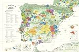 Wine Map of The Iberian Peninsula (Spain and Portugal)