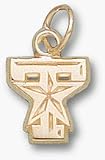 Texas A & M Aggies T Star Logo 3/8 Charm - 14KT Gold Jewelry