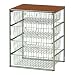 Wire 4-Drawer Wide Storage Tower