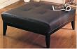 Coffee Table Leather Ottoman Top Grain Chocolate By Coaster Furniture