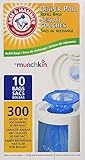 Munchkin Arm & Hammer Diaper Pail  Refill Bags, 10 Count, Pack of 3