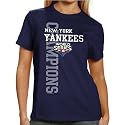 New York Yankees Ladies Navy Blue 2009 World Series Champions Vertical T-shirt