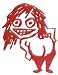 Ozzy Osbourne Sticker ~ Cool Ozzy Rub-on Decal Ozzy Doodles 'Bare Ass Ozzy' The Prince of F*cking Darkness Sticker Available in Red, Black or White
