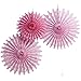 Ginger Ray Pink Tissue Hanging Fan Pinwheel Party Decorations, 3 Pack