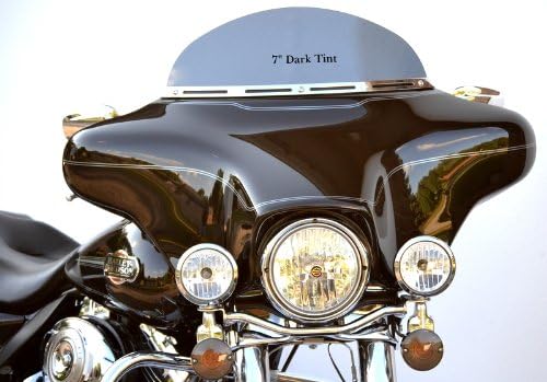 KKG Enterprises 7"DK-1 Dark Tint Windshield To Fit Harley Davidson