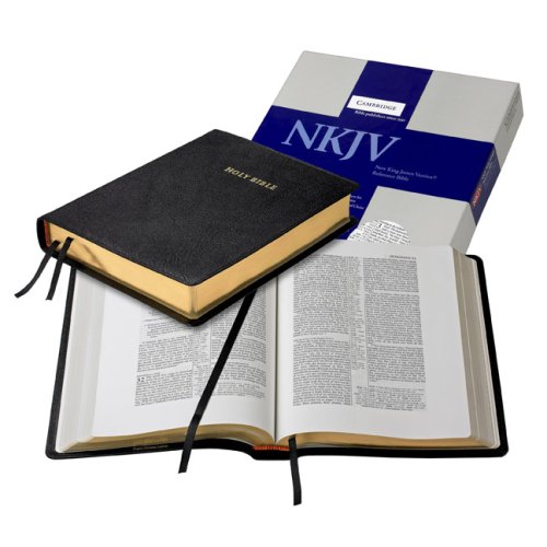 NKJV Wide Margin Reference Edition NK743:XRM black French Morocco leather