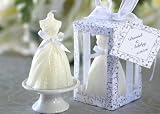 Wedding Gown Candle in Designer Window Shop Gift Box Set of 4 (Set of 6) - Baby Shower Gifts & Weddi