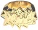 POW Ring Hip Hop Style Solid Gold Color Size 10