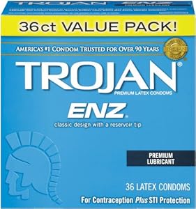 Trojan-enz Condom ENZ Lubricated, 36 Count
