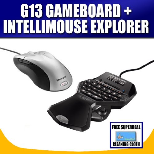 Logitech G13 Advanced Gameboard with Microsoft Intellimouse Explorer with Tilt-Wheel (Great for Gaming) Kit
