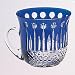 Kitchen & Housewares : COBALT PUNCH CUPS - SET OF 4 24% CRYSTAL KING LOUIS COBALT PUNCH CUPS