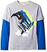 Crazy 8 Boys' Gray Snowboard Double Sleeve Graphic Tee