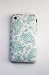 Textured White and Light Blue Paisley Hard Back Case Cover for iPhone 3g 3gs