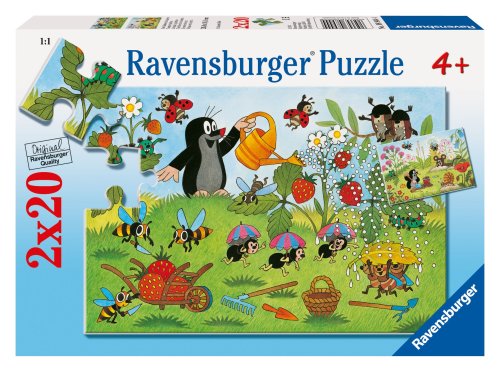 Ravensburger 08944 - Der Maulwurf im Garten, 2 x 20 Teile Puzzle