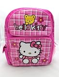 Hello Kitty Large 16  School Backpack Bag - PINK BEAR