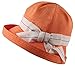 Supergirl Women hat Crimping Brim Linen Cap Sun Hats Summer Topee UPF 50+ Beach Hats