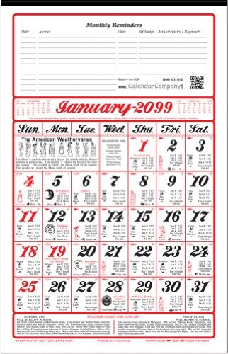 2014 America's Original Farmers Almanac Calendar with Planting and Fishing Guides (ONE Calendar NO AD)