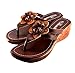 Women's Floral Deco Fashion Wedge Sandal - Slides & Thong Style