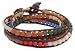 Multi Stone Brown Leather Cord 28 Wrap Bracelet