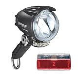B&M Lumotec Cyo T Senso Plus schwarz Tagfahrlicht 60 Lux Fahrradlampe Lichtset (inkl. Top Lite Line Plus)