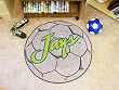 Creighton Univ Soccer Ball 29" Round Floor Mat (Rug) - Creighton Bluejays NCAA College Athletics