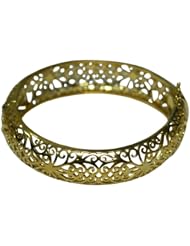 14k Gold Plated Bracelet Designer Morocco Filigree Vintage Artisan Moroccan - Nickel Free