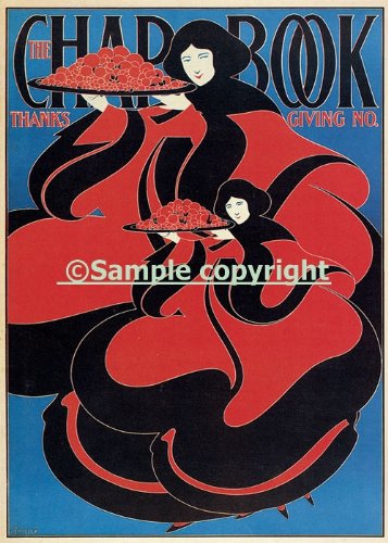 Chap Book Thanksgiving Thanks Giving Ladies Art Nouveau 14