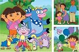 Dora the Explorer - 3 Puzzles in a Box (49 pieces each)