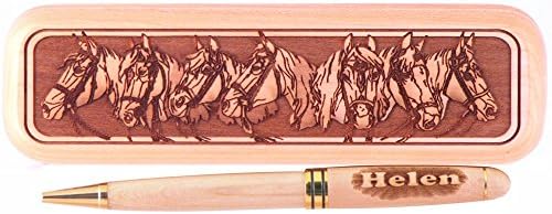 Horse Herd Engraved Pen and Box