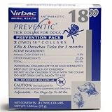 2 PACK Preventic Tick Collar 18 for Dogs up to 60 Lbs