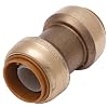 Cash Acme U008A Shark Bite Push-Fittings Straight Coupling, 1/2-Inch