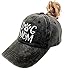 LOKIDVE Dog Mom Ponytail Hat Embroidered Messy High Bun Distressed Baseball Cap Black