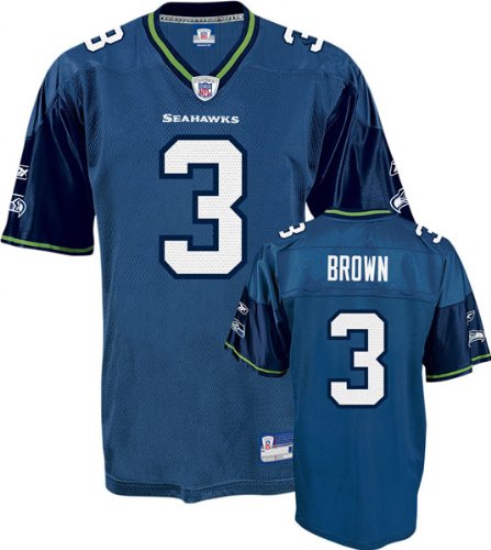 Josh Brown Jersey: Reebok Blue Replica #3 Seattle Seahawks Jersey