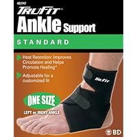 Tru-Fit Ankle Support, Black, One Size Fits All (Pack of 2)