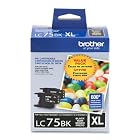 Brother Printer LC752PKS 2 Pack of LC-75BK Cartridges Ink - Retail Packaging