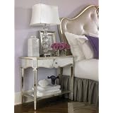 Mirrored Night Stand-Silver Leaf by American Drew - Gold/Silver (908-421)