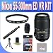 55-300mm f/4.5-5.6G ED VR AF-S DX Nikkor Zoom Lens for Nikon Digital SLR (White Box))+ UV Filter + Lens Pouch + Microfiber Cleaning Cloth + Lens Pen Cleaner + Accessory Saver Bundle!