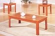 BEAUTIFUL OAK FINISH 3PC COFFEE / END TABLE SET