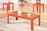 BEAUTIFUL OAK FINISH 3PC COFFEE / END TABLE SET