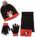 Berkshire Girl's 3 Piece Minnie Mouse Pom Beanie Glove and Scarf Set