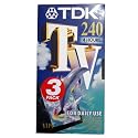 TDK E240 VHS Blank Tapes (3 Pack)