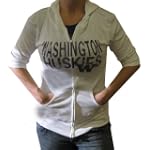 Washington Huskies Womens Rib Zip Hooded Sweatshirt by Step Ahead