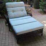 North Cape Port Royal Resin Wicker Double Adjustable Chaise Lounge - Espresso