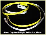 Super Reflective Silver Dog Leash - 4 Foot | By Vedante | Great Stocking Stuffer!